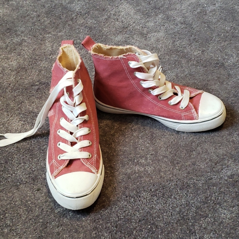 Rue 21 Red distressed high tops